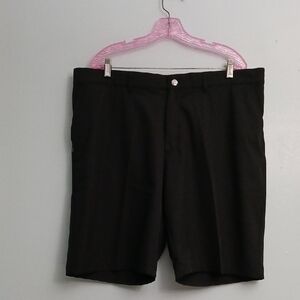 adidas Black Flat Front Casual Shorts